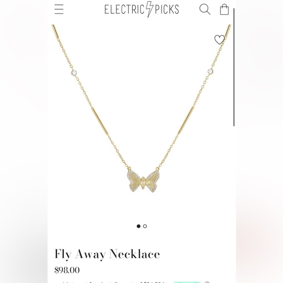 Electric Picks Jewelry Electric Picks Butterfly Fly Away Necklace